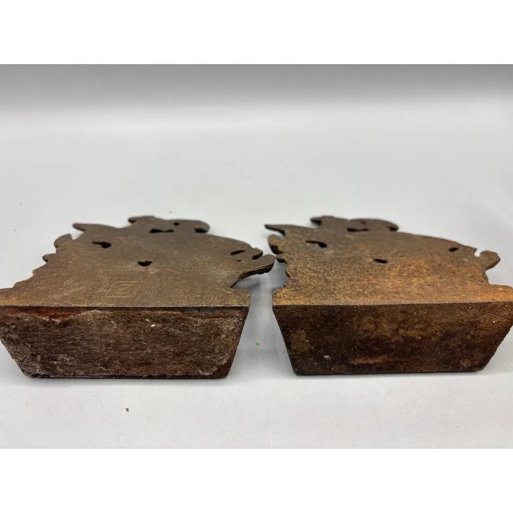 Vintage Cast Iron Sailing Ship Bookends Galleon Nautical Decor Set of‎ 2 Small